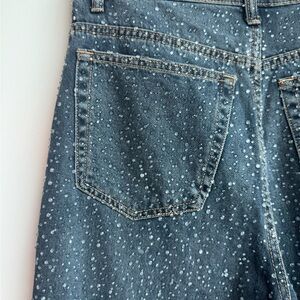 Zara oversized relaxed tapered rhinestone jeans size 2